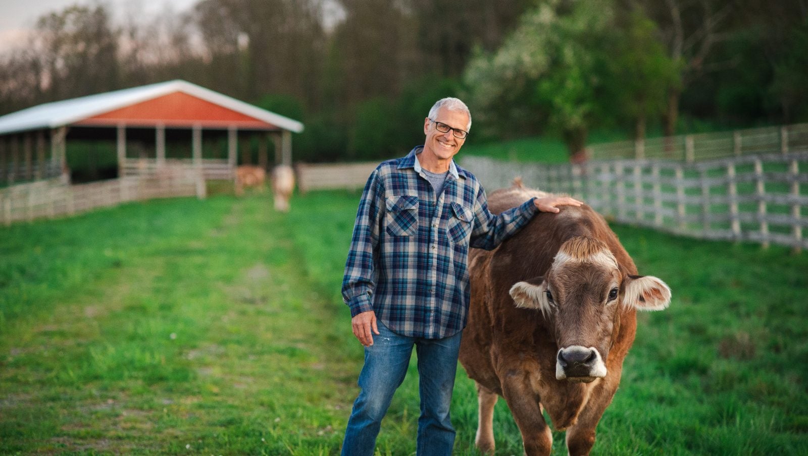 Gene Baur and Honey Cow