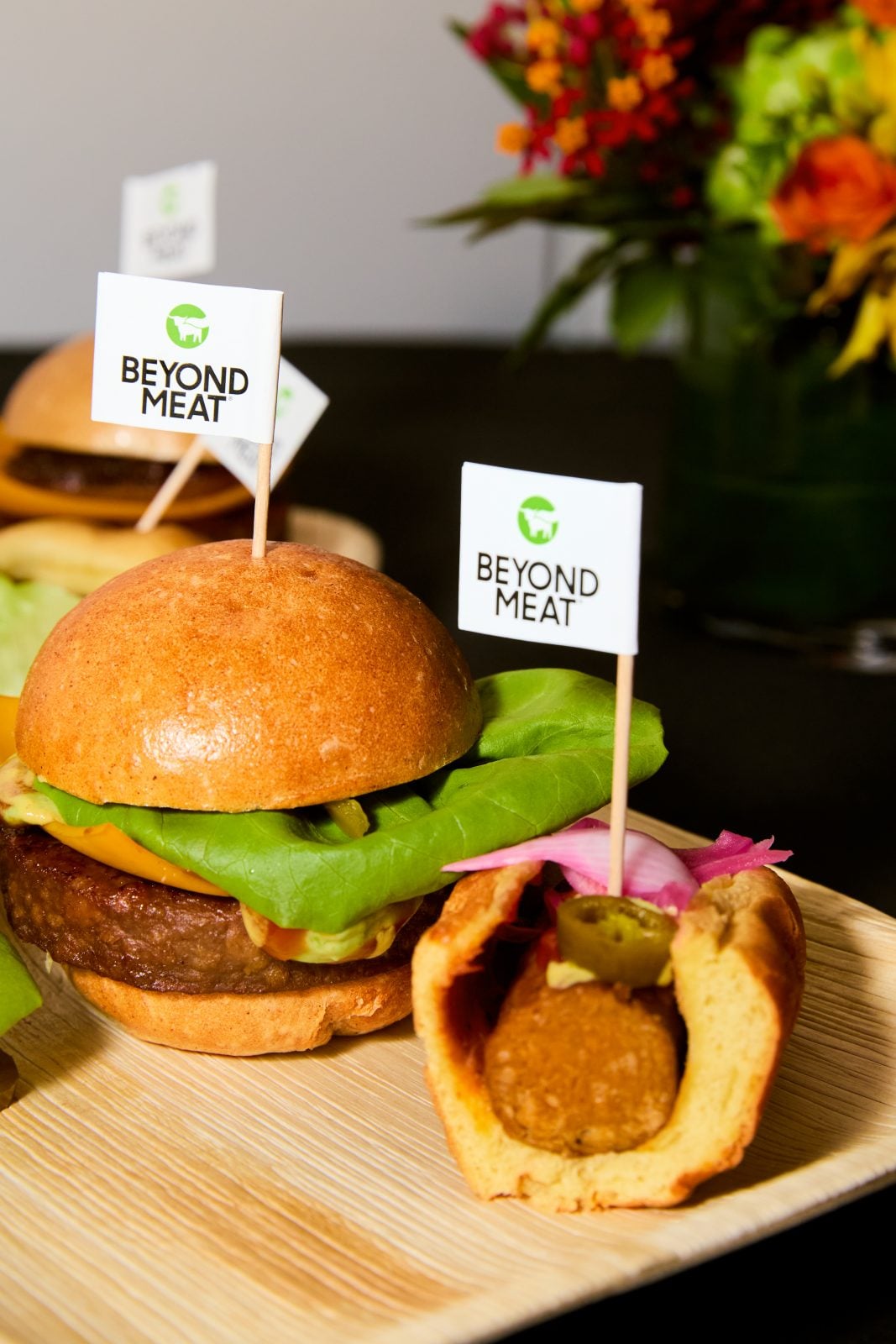 Plant-based burgers and hot dog from Beyond Meat